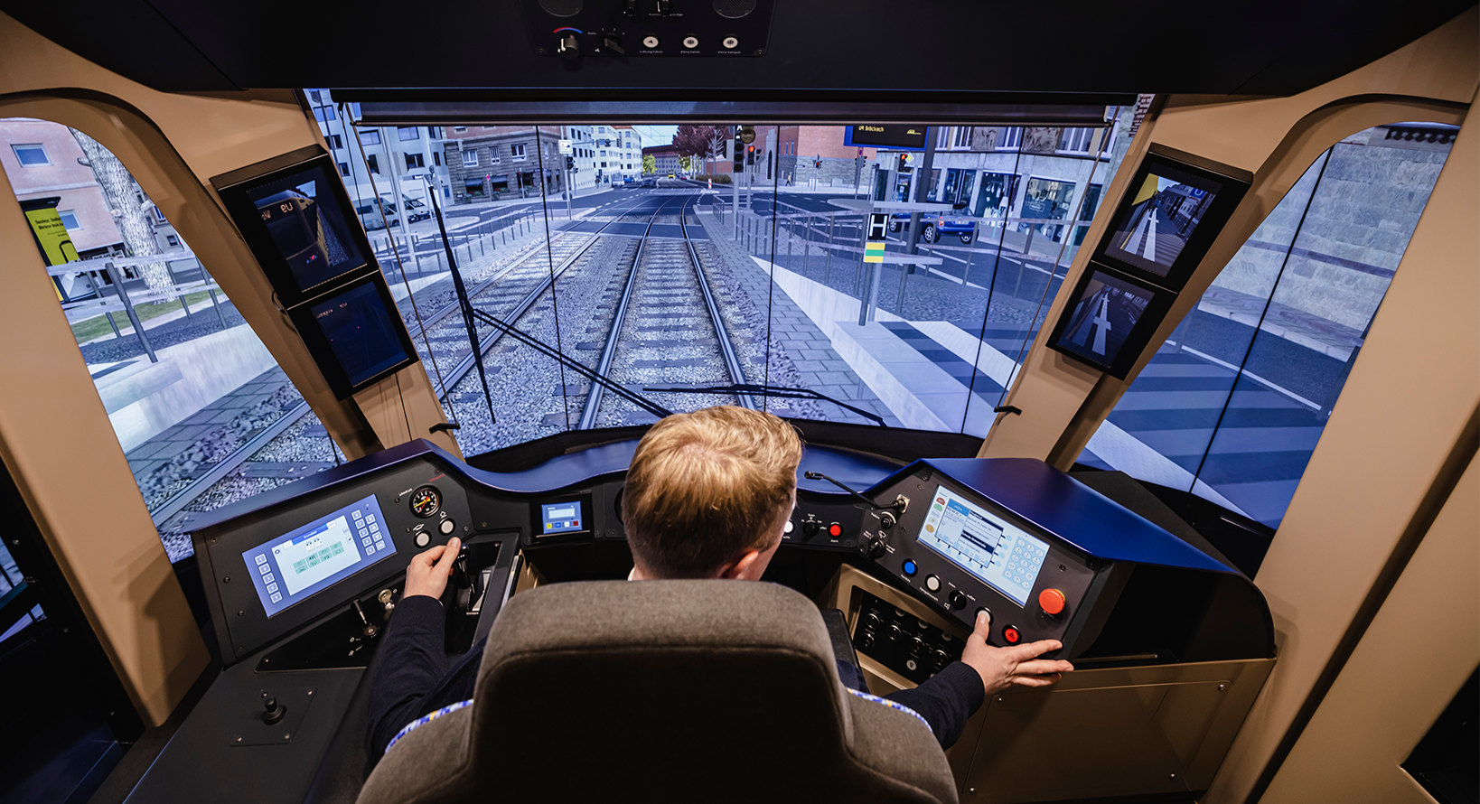 stuttgart’s tramway drivers hone their skills from the safety of corys replica simulators