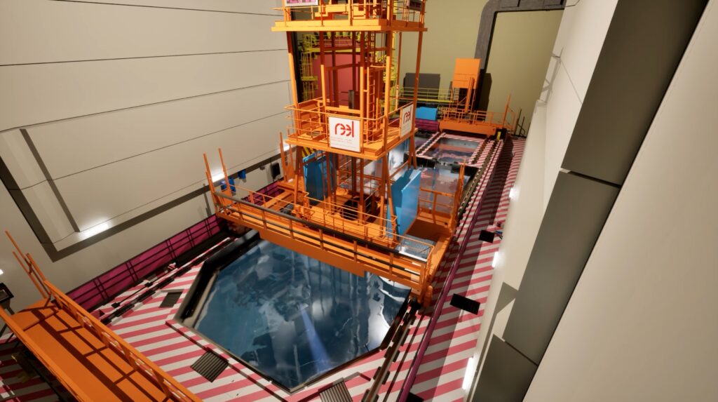 Nuclear pool simulated